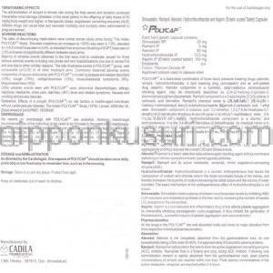 ポリキャップ Polycap, アテノロール50mg / チアジド12.5mg / ラミプリル5mg / シンバスタチン20mg / アスピリ